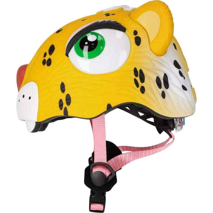 Crazy Safety - Casque de Vélo Enfant - Design Léopard 3D Animal - Taille S (49-55 cm) - Pour Aventures en Sécurité