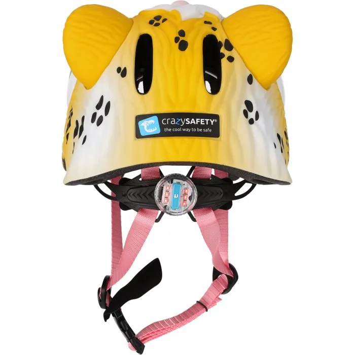 Crazy Safety - Casque de Vélo Enfant - Design Léopard 3D Animal - Taille S (49-55 cm) - Pour Aventures en Sécurité