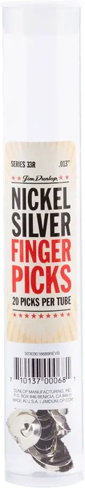 Dunlop Pack 5 Médiators Dedo Nickel Silver Mini .013" (0.33 mm)