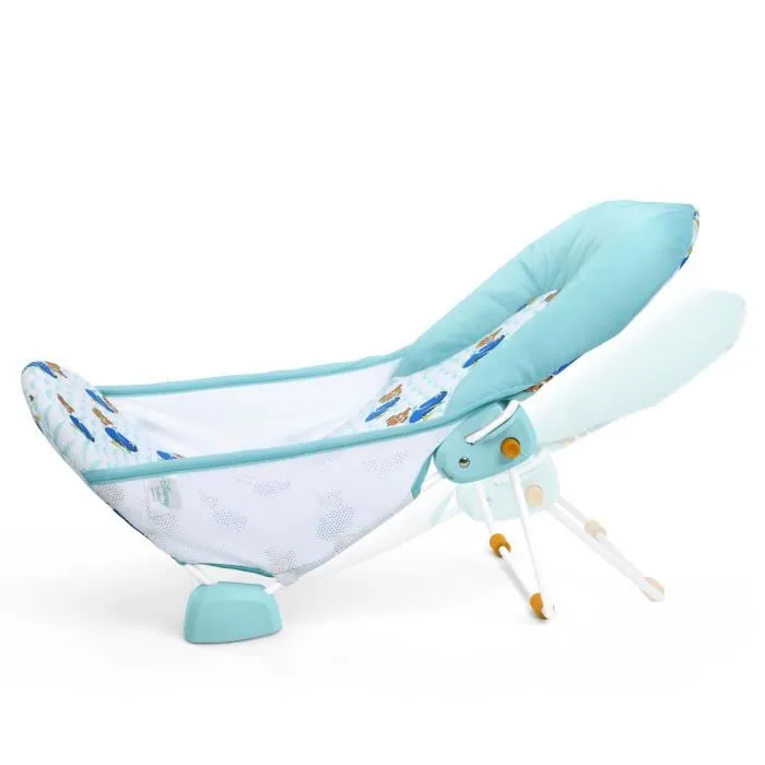 Bright Starts - Transat de bain pliable pour bébé Disney Baby Nemo - 2 positions inclinées, appui-tête moelleux, antidérapant - 0-6 mois jusqu'à 9 kg