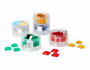 Innspiro Set de gemmes acryliques carrées 16x16 mm, couleurs basiques