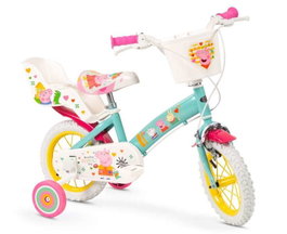 Toimsa Bicicleta Peppa Pig 12" (3/5 ans) Vélo Enfant avec Roues Stabilisatrices en Fer