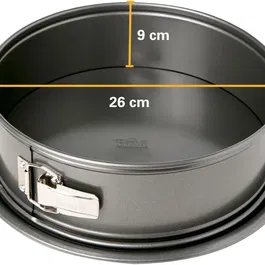 Birkmann Moule à fond amovible EASY BAKING - Acier carbone antiadhésif - 26 x 26 x 9 cm - Pour gâteaux, tartes