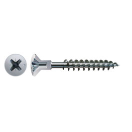 ABC SPAX-S Vis à bois tête plate avec orifice pour bouchon, zincée, 4,5x30mm