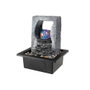 Lumineo Fontaine de résine d'intérieur/extérieur avec LED RGB et boule en cristal, IP44, 21,5 x 18,8 x 25,5 cm