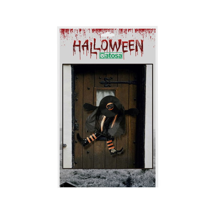 Sorcière suspendue étoilée pour porte d'Halloween Sorcière suspendue étoilée pour porte d'Halloween