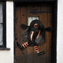 MagiWorks Figure suspendue de sorcière étoilée pour porte Halloween - Décoration de porte avec bras et jambes mobiles pour maison ou fête