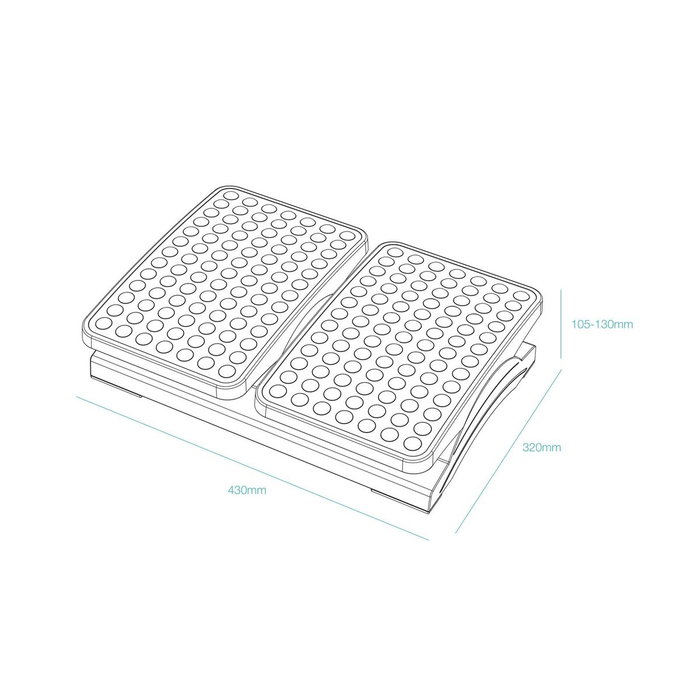 Repose-pied Ergonomique TooQ TQFR0604-B Noir