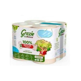 GRAZIE NATURAL Papier Hygiénique Bio Double Épaisseur 8 Rouleaux