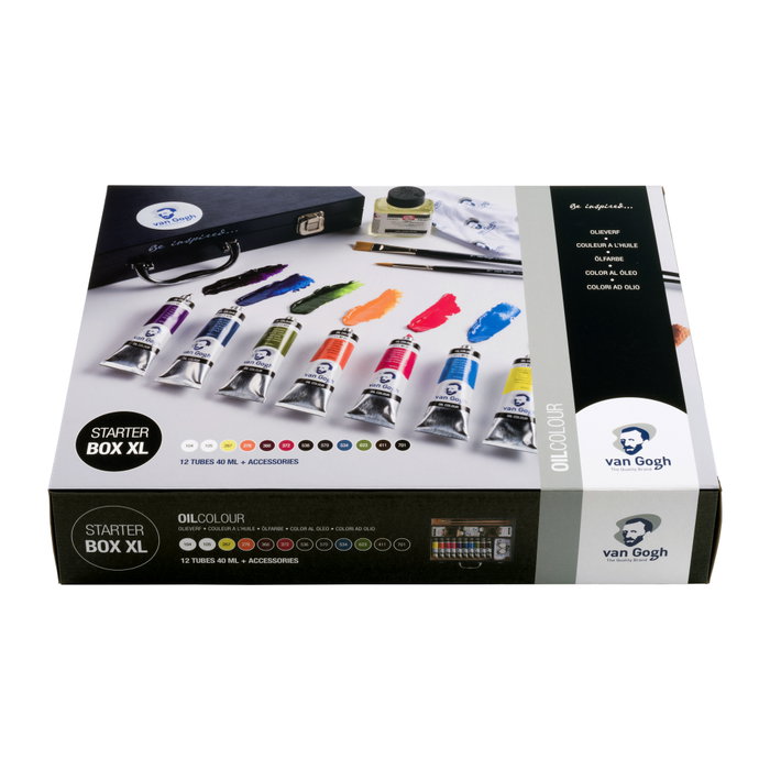 Van Gogh Coffret XL de peinture à l'huile pour débutants avec 12 tubes de 40 ml et accessoires