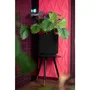 CAPI EUROPE Vase cylindre Groove NL - 44 x 46 cm - Noir - Design moderne intérieur extérieur