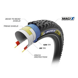 Michelin DH 16 TRL 27.5X2.40 Negro