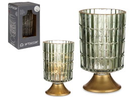 GIFTDECOR FAROL LED PIE METAL VERDE Verde-Oro