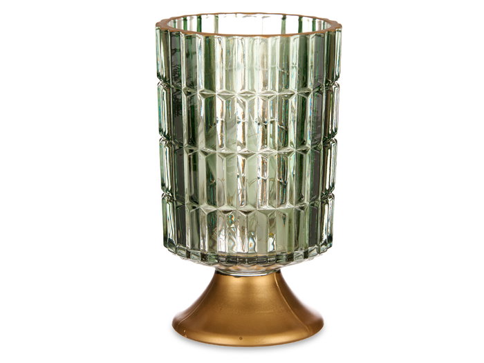 Giftdecor Lanterne LED sur pied métal vert 10x18x10 cm avec verre et piles 2AA (Set de 6) Giftdecor Lanterne LED sur pied métal vert 10x18x10 cm avec verre et piles 2AA (Set de 6)
