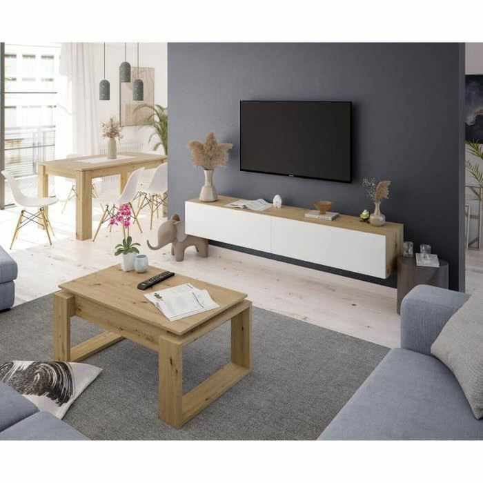 Table basse relevable BALTIK rectangulaire en chêne