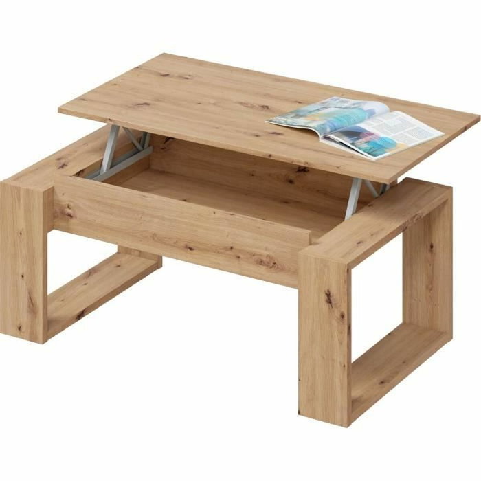 Table basse relevable BALTIK rectangulaire en chêne