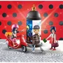 Playmobil 71864 - Figurine Marinette sur Scooter et Kagami, Jeu de Construction 17 Pièces Miraculous Ladybug, À Partir de 5 Ans