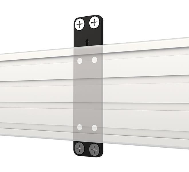B-Tech BT8390-WFK1 Support de Montage Rail System X, 5 mm d'Épaisseur, Noir, pour Rails BT8390 et Bras d'Interface