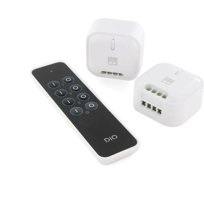 DIO CONNECTED HOME - Kit 2 modules pour volet et télécommande - 54852 - Compatible DiO 1.0 - Automatisation de volets