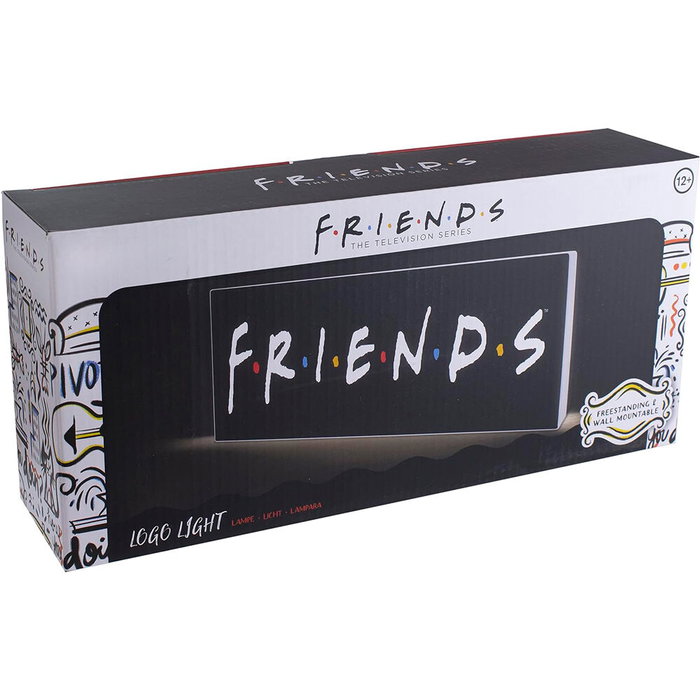 PALADONE - Lampe décorative lumineuse thème Friends, USB ou piles, à poser ou murale, 12 x 30 cm