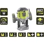 Ryobi RRT1600-K Défonceuse 1600W, coffret avec 5 fraises, vitesse 10000-26000 tr/min, pinces 6/8 mm