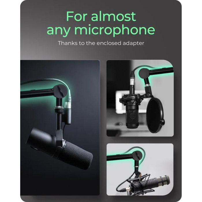 Icy IB-MAG103B-T Support de microphone professionnel avec fixation de bureau