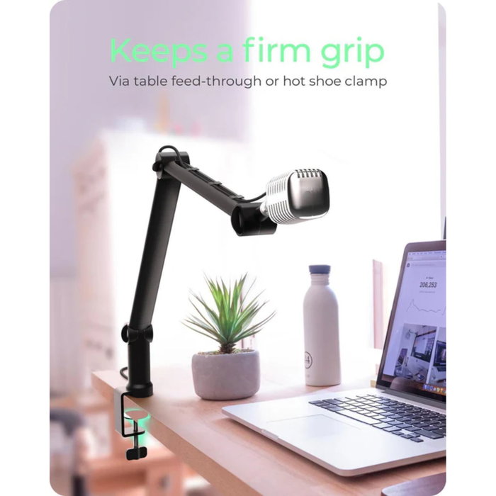 Icy IB-MAG103B-T Support de microphone professionnel avec fixation de bureau