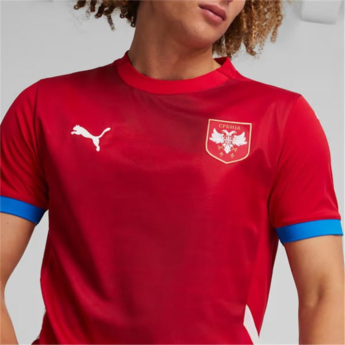 Maillot de Football à Manches Courtes pour Homme Puma Serbia 2024 XL Maillot de Football à Manches Courtes pour Homme Puma Serbia 2024 XL