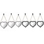 Ensemble de miroirs DKD Home Decor Miroir Coeur Noir PP 2 Unités (27 x 3 x 27 cm)