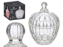 Giftdecor Bombe à bonbons en verre transparent 10x11,5 cm (Set de 24)