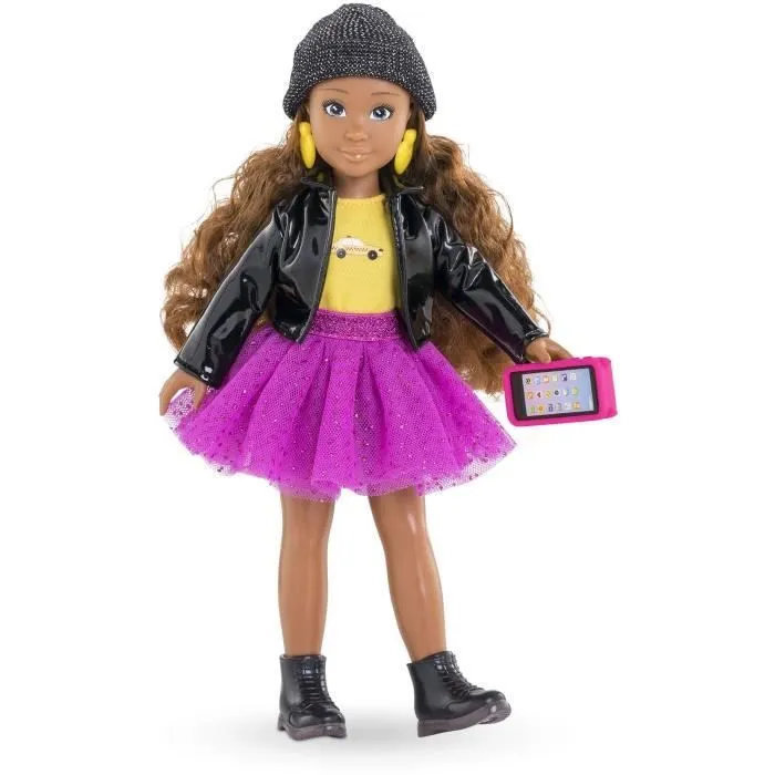 Corolle - Poupée Mannequin Melody Fashion Week Paris - 28 cm avec 4 Accessoires Mode et Senteur Vanille - Dès 4 ans