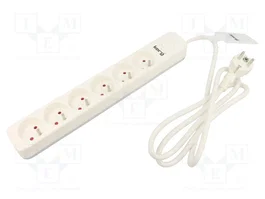 KERG Rallonge réseau H05VV-F 5m 6 prises