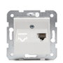 Panasonic Karre Prise Téléphonique 1 x RJ11 - Cadre Métal Griffes - Blanc