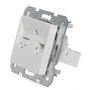 Panasonic Karre Prise Téléphonique 1 x RJ11 - Cadre Métal Griffes - Blanc