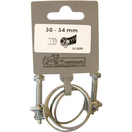 Ubbink - Lot de 2 colliers de serrage galvanisés, diamètre 30-34 mm, pour tuyau spiralé