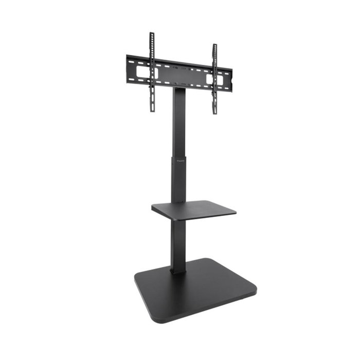 Tooq Support Sol VESA jusqu'à 75 Pouces 600x400 40 kg Noir avec Plateau Bois