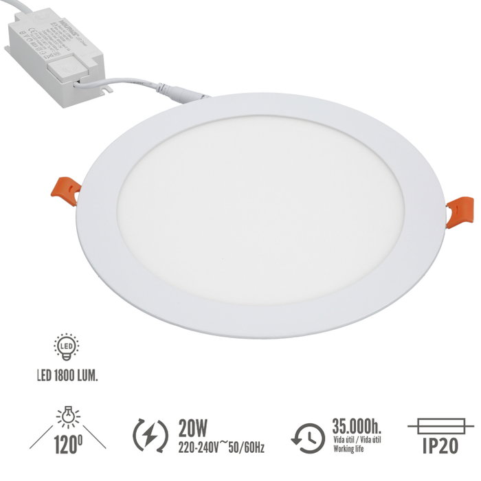WOLFPACK LINEA PROFESIONAL Downlight LED encastrable 20W 1800 lumens 4500K