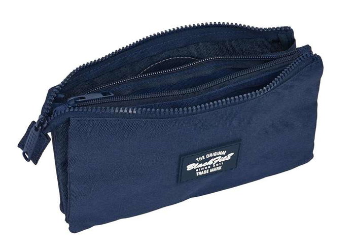 BlackFit8 Trousse Fourre-Tout Triple Bleu 22 x 12 x 3 cm BlackFit8 Trousse Fourre-Tout Triple Bleu 22 x 12 x 3 cm