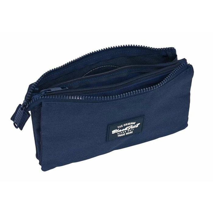 BlackFit8 Trousse Fourre-Tout Triple Bleu 22 x 12 x 3 cm BlackFit8 Trousse Fourre-Tout Triple Bleu 22 x 12 x 3 cm