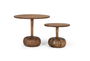 Giner y Colomer - Buffet de 2 tables d'appoint en bois massif de manguier, finition naturelle, design organique et minimaliste, dimensions différentes, nécessite assemblage