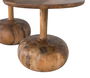 Giner y Colomer - Buffet de 2 tables d'appoint en bois massif de manguier, finition naturelle, design organique et minimaliste, dimensions différentes, nécessite assemblage