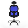 Piqueras y Crespo Chaise de Bureau avec Appui-tête 1D036G1 Bleu
