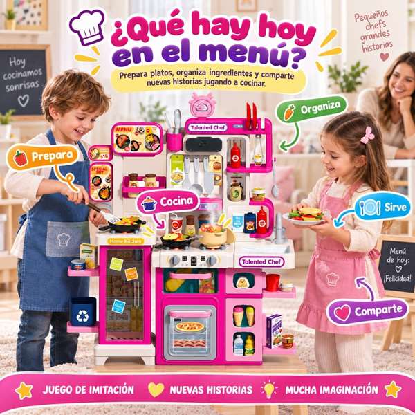 Jugatoys - jugahome Cocina Pequeños Chefs 89x72x22cm
