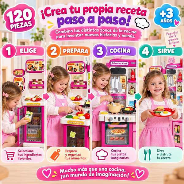 Jugatoys - jugahome Cocina Pequeños Chefs 89x72x22cm