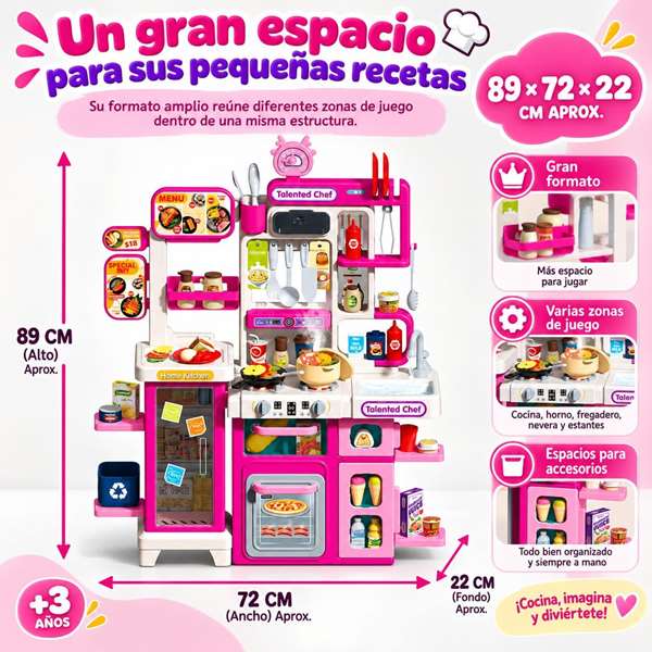 Jugatoys - jugahome Cocina Pequeños Chefs 89x72x22cm