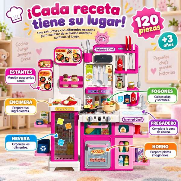 Jugatoys - jugahome Cocina Pequeños Chefs 89x72x22cm