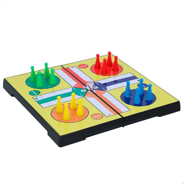 Color Baby Parchis magnétique format voyage avec 18 pièces, jeu de société portable 21x40x11 cm, à partir de 3 ans