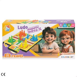 Color Baby Parchis magnétique format voyage avec 18 pièces, jeu de société portable 21x40x11 cm, à partir de 3 ans
