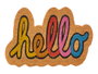 Giftdecor Felpudo Forme Hello 55x39 cm, tapis de sol en fibre de coco et PVC, multicolore (Set de 10)