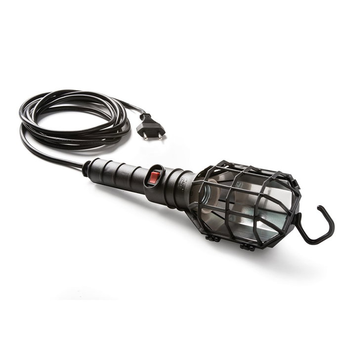 Famatel Lampe portable avec abat-jour 60 W E27, poignée noire Famatel Lampe portable avec abat-jour 60 W E27, poignée noire